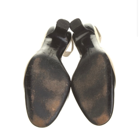 SALVATORE FERRAGAMO
Leather Colorblock Pattern Slingback Flats - Picture 5 of 5